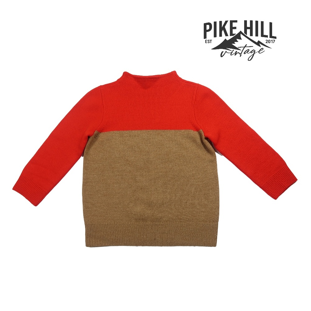 J. Crew Colorblock Minimalist Mockneck Sweater